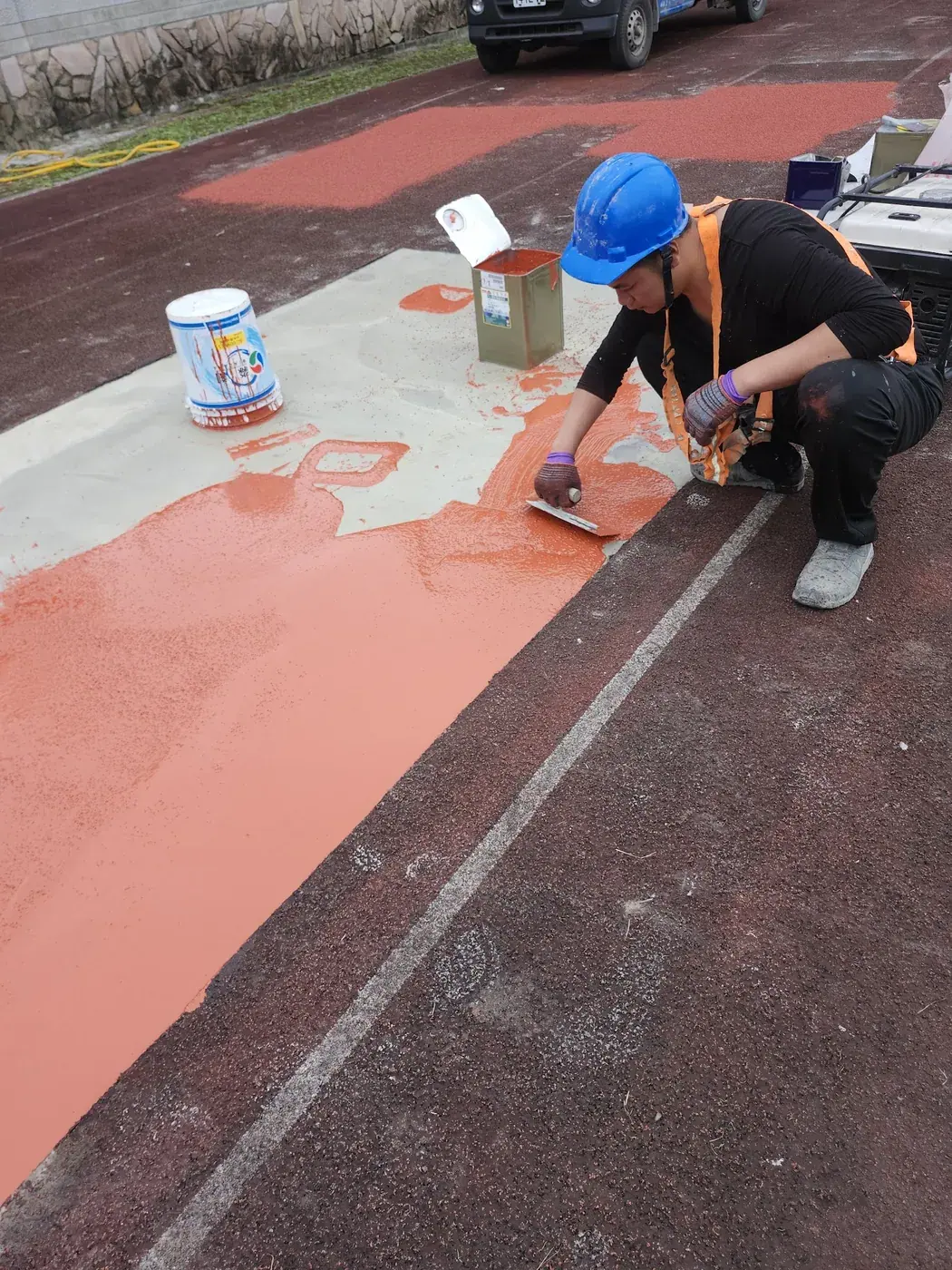 PU 跑道／運動地坪鋪設施工相簿照片
